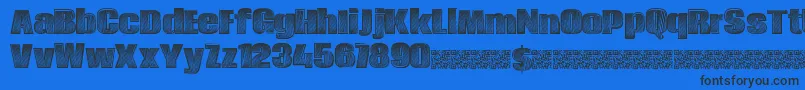 Energydrink Font – Black Fonts on Blue Background