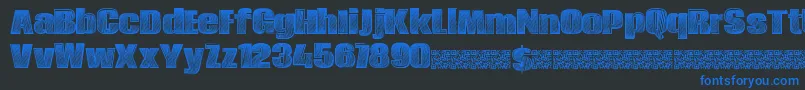 Energydrink Font – Blue Fonts on Black Background