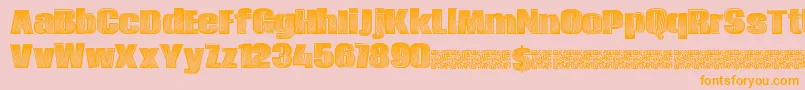 Energydrink Font – Orange Fonts on Pink Background