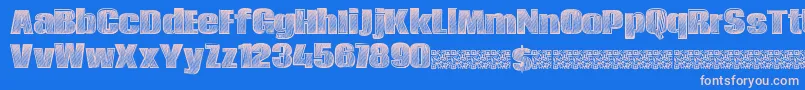 Energydrink Font – Pink Fonts on Blue Background