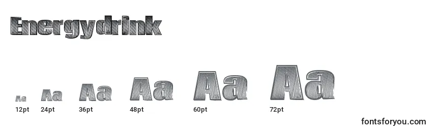 Energydrink Font Sizes