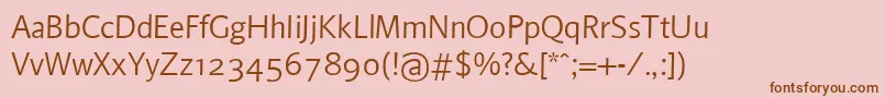 Beosans5 Font – Brown Fonts on Pink Background