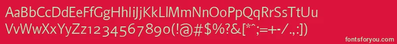 Beosans5 Font – Green Fonts on Red Background