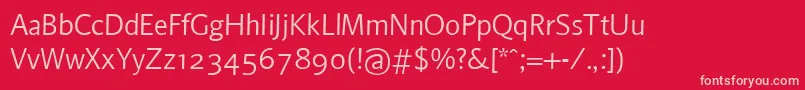 Beosans5 Font – Pink Fonts on Red Background