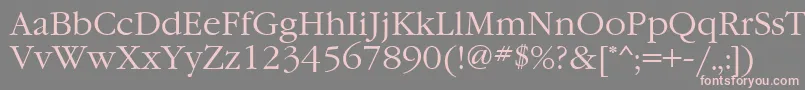 GaramondettNormal Font – Pink Fonts on Gray Background