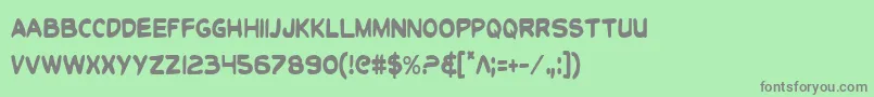 Toontic Font – Gray Fonts on Green Background