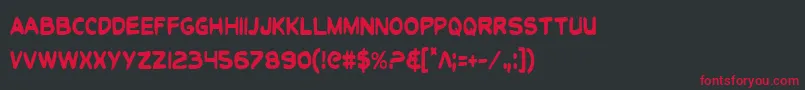 Toontic Font – Red Fonts on Black Background