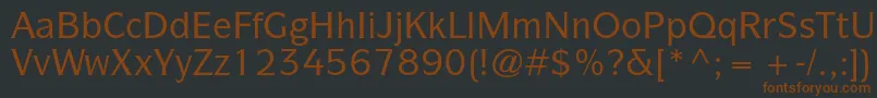 Шрифт ItcsymbolstdMedium – коричневые шрифты на чёрном фоне