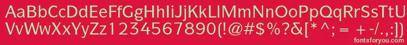 フォントItcsymbolstdMedium – 赤い背景に緑の文字