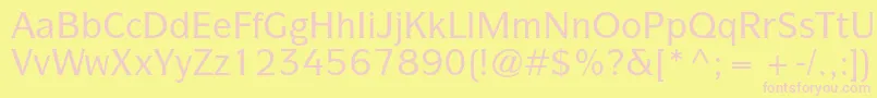ItcsymbolstdMedium Font – Pink Fonts on Yellow Background
