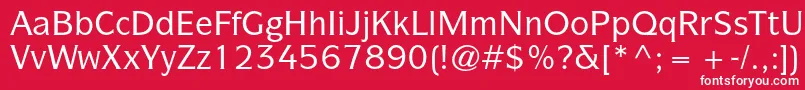 フォントItcsymbolstdMedium – 赤い背景に白い文字