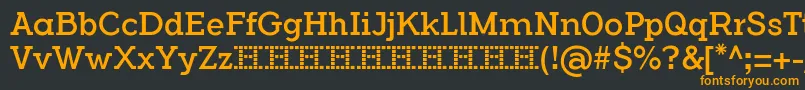 Шрифт FlamanteSerifBookFfp – оранжевые шрифты на чёрном фоне