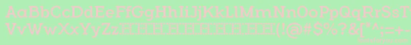 FlamanteSerifBookFfp Font – Pink Fonts on Green Background