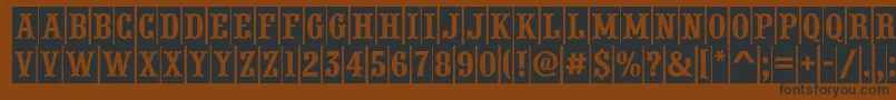 PresentumcmnrRegular Font – Black Fonts on Brown Background