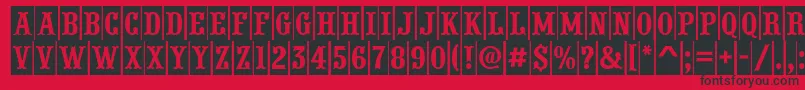 PresentumcmnrRegular Font – Black Fonts on Red Background