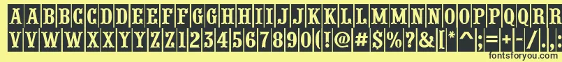 PresentumcmnrRegular Font – Black Fonts on Yellow Background