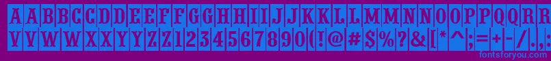 PresentumcmnrRegular Font – Blue Fonts on Purple Background