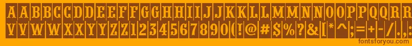 PresentumcmnrRegular Font – Brown Fonts on Orange Background