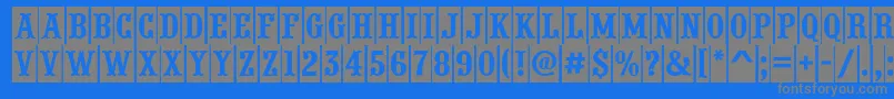 PresentumcmnrRegular Font – Gray Fonts on Blue Background