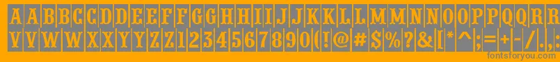 PresentumcmnrRegular Font – Gray Fonts on Orange Background