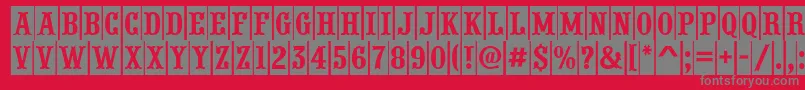 PresentumcmnrRegular Font – Gray Fonts on Red Background