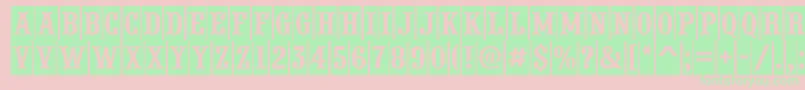 PresentumcmnrRegular Font – Green Fonts on Pink Background