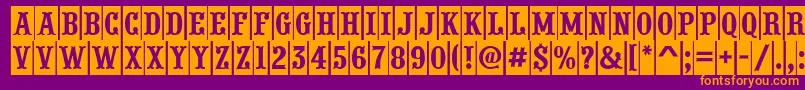 PresentumcmnrRegular Font – Orange Fonts on Purple Background