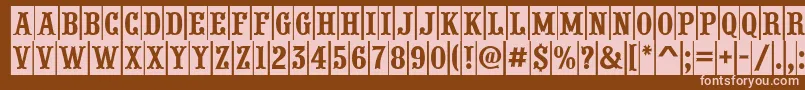 PresentumcmnrRegular Font – Pink Fonts on Brown Background