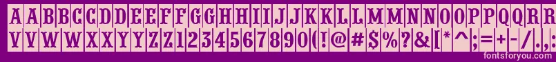 PresentumcmnrRegular Font – Pink Fonts on Purple Background