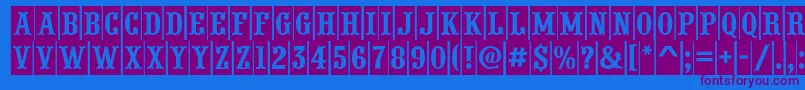 PresentumcmnrRegular Font – Purple Fonts on Blue Background