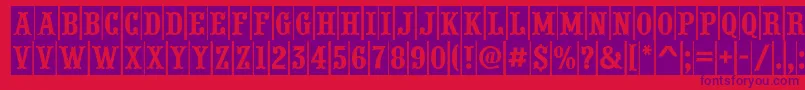 PresentumcmnrRegular Font – Purple Fonts on Red Background