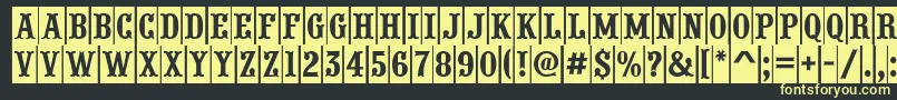 PresentumcmnrRegular Font – Yellow Fonts on Black Background