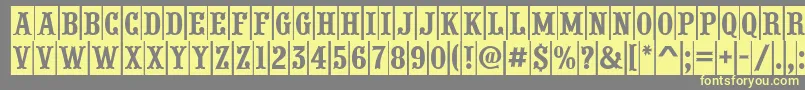 PresentumcmnrRegular Font – Yellow Fonts on Gray Background