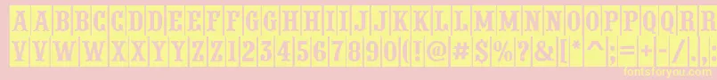 PresentumcmnrRegular Font – Yellow Fonts on Pink Background