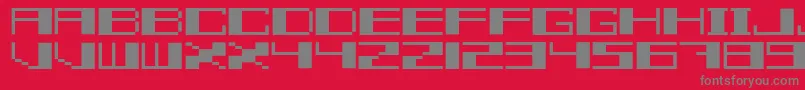 fuente TecnosA – Fuentes Grises Sobre Fondo Rojo