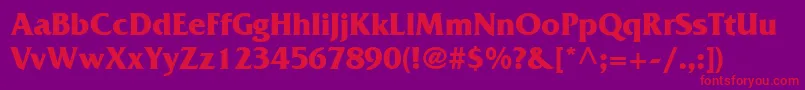 AgfriquerBold Font – Red Fonts on Purple Background