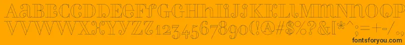 Perlaalternate ffy Font – Black Fonts on Orange Background