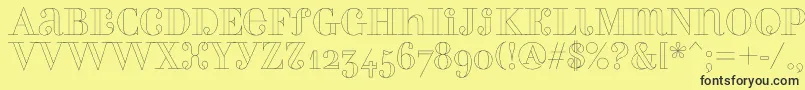 Perlaalternate ffy Font – Black Fonts on Yellow Background