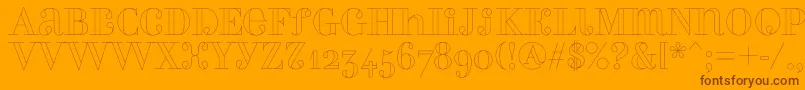 Perlaalternate ffy Font – Brown Fonts on Orange Background