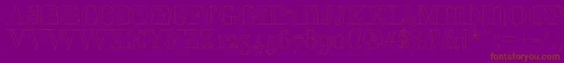 Perlaalternate ffy Font – Brown Fonts on Purple Background