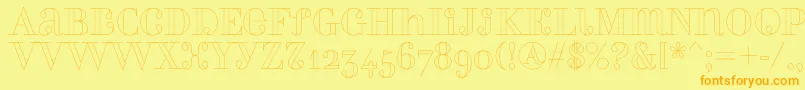 Perlaalternate ffy Font – Orange Fonts on Yellow Background