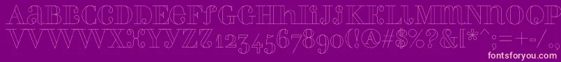 Perlaalternate ffy-Schriftart – Rosa Schriften auf violettem Hintergrund