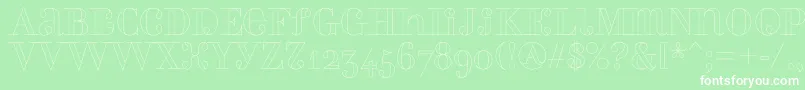 Perlaalternate ffy Font – White Fonts on Green Background