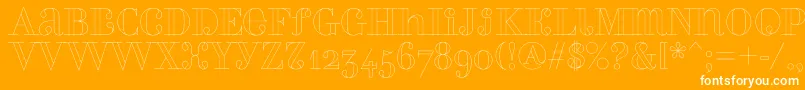 Perlaalternate ffy Font – White Fonts on Orange Background