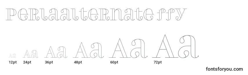 Perlaalternate ffy Font Sizes