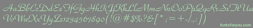 Шрифт Snooty – зелёные шрифты на сером фоне