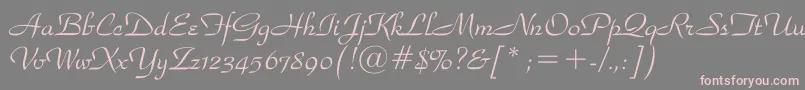 Шрифт Snooty – розовые шрифты на сером фоне