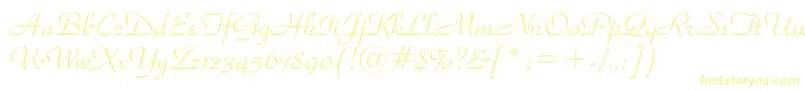 Snooty-fontti – keltaiset fontit valkoisella taustalla