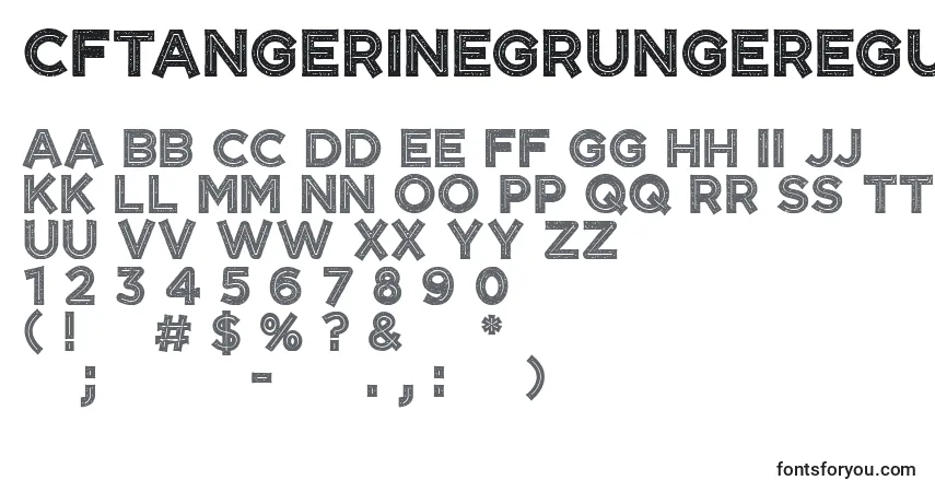 A fonte CftangerinegrungeRegular – alfabeto, números, caracteres especiais