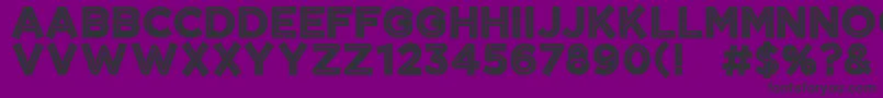 CftangerinegrungeRegular-fontti – mustat fontit violetilla taustalla